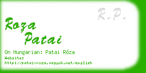 roza patai business card